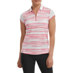 FootJoy Ladies Cap Sleeve Colour Block Lisle Golf Polo Shirt 88466 -Daily Sports Shop FJ 88466 02
