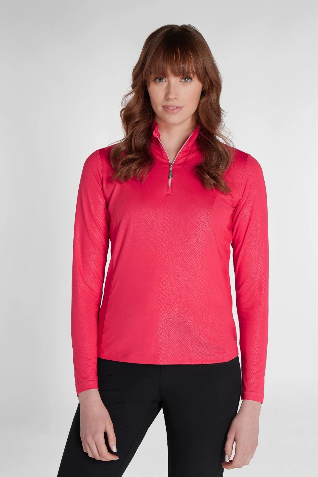 Green Lamb Ladies Kennedy Snakeskin 1/4 Zip Golf Top AG22942 - Image 3